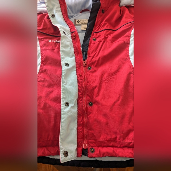 Columbia Sportswear Youth 14-16 Red & Blue Skiing Jacket With Removable Hood. - Picture 5 of 16
